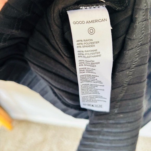 Good American ribbed Black Button-Down‎ Dress 0 90’s, goth, sexy - Picture 7 of 11